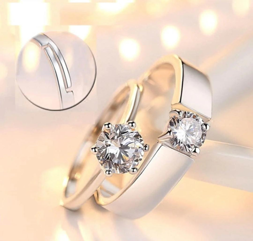Silver Plated Couple's Ring